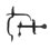 Wrought Iron Passage Door Thumb Latch Set - 9"