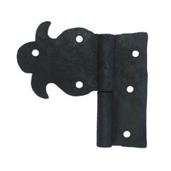 Fleur de Lis Flag Cabinet Hinge - Right Mount w/ Flush Mount Post - 2 1/8" Flag x 2 1/2" Post