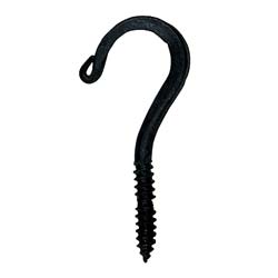 Wrought Iron Threaded Hanging Hook - 3"