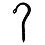 Wrought Iron Threaded Hanging Hook - 3"