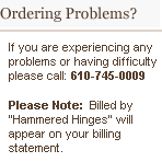 Order Problems? Please call: 610.593.0444